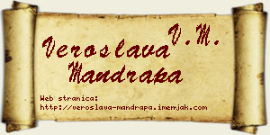 Veroslava Mandrapa vizit kartica